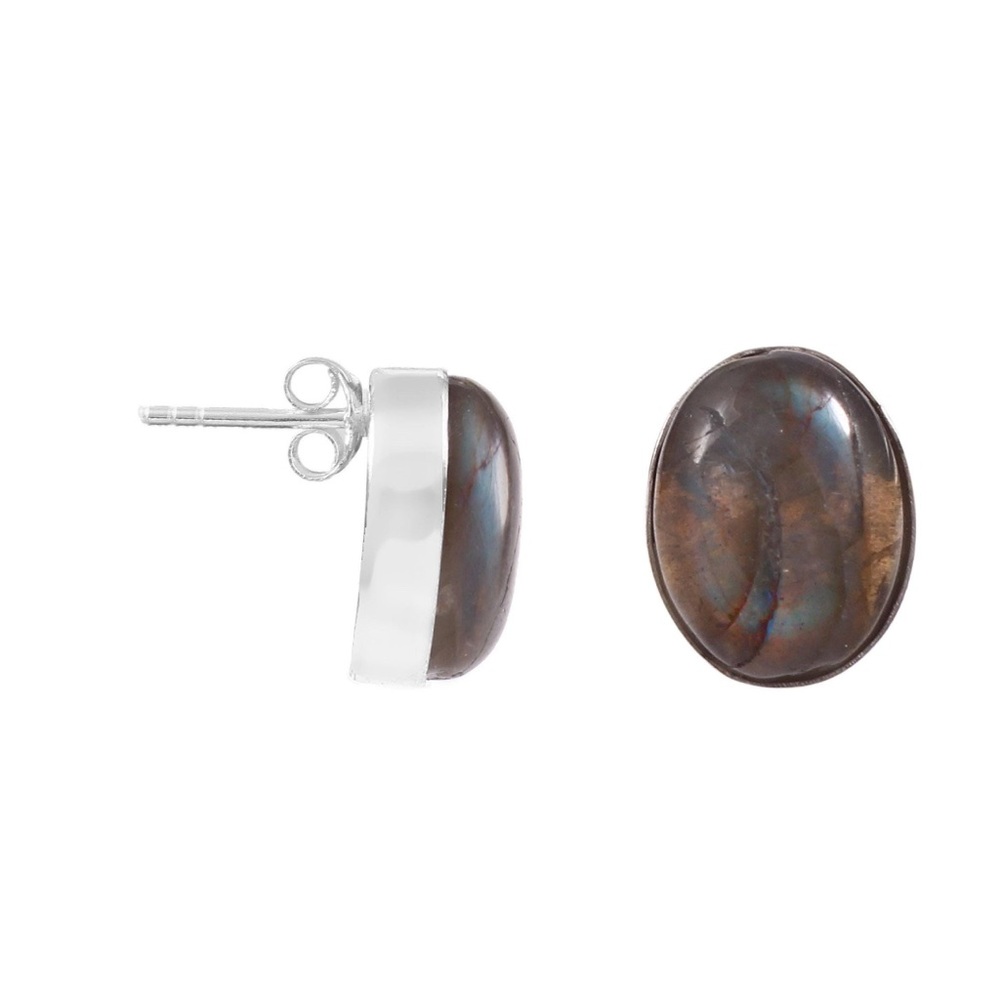 Stunning Natural Blue Labradorite earrings - Picture 2 of 3